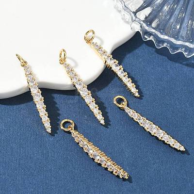 SHEGRACE Brass Micro Pave Cubic Zirconia Pendants XGRQ3D897-502G-1