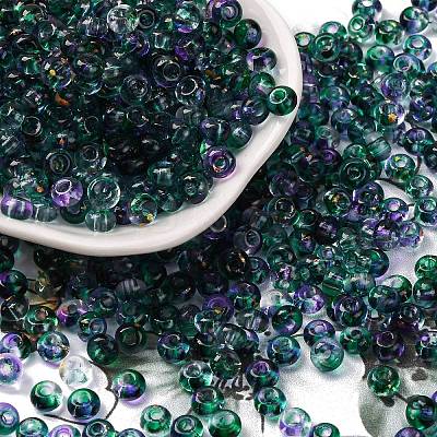 3/0 Baking Paint Transparent Colours Glass Round Beads SEED-L011-13A-07-1