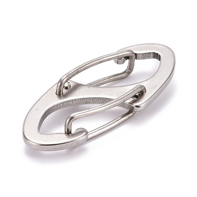 Non-Tarnish 202 Stainless Steel S Shaped Carabiner STAS-F268-02P-1