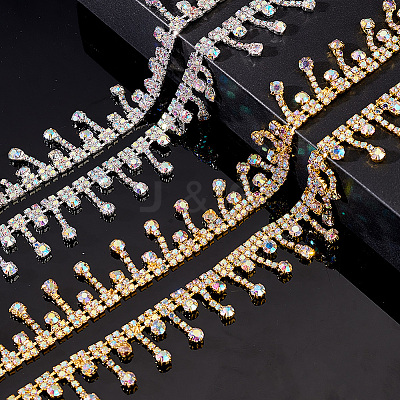2 Yards 2 Colors Tassel Rhinestone Cup Chains CH-WR0001-01-1