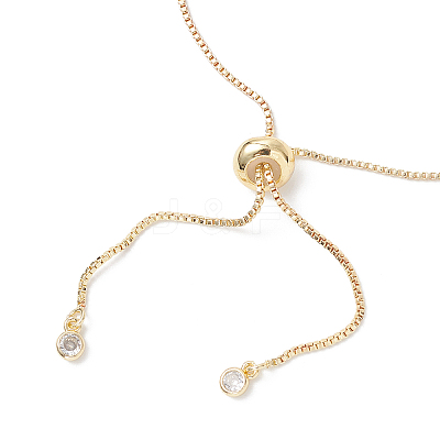 Chakra Brass Box Chain Slider Bracelets BJEW-JB12602-01-1