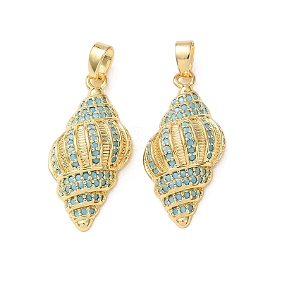 Brass Micro Pave Cubic Zirconia Pendants CU-CBADD64-02G-1
