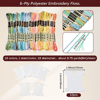 6-Ply Polyester Embroidery Floss OCOR-CY0002-03C-09-1