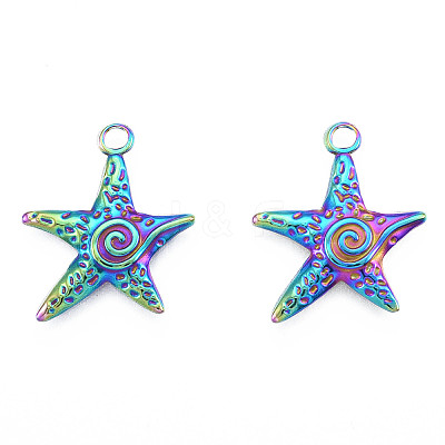 Ion Plating(IP) 201 Stainless Steel Pendants STAS-N098-230M-1