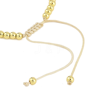 Rack Plating Brass Stretchable Bracelets with Cubic Zirconia for Women BJEW-D047-02G-02-1