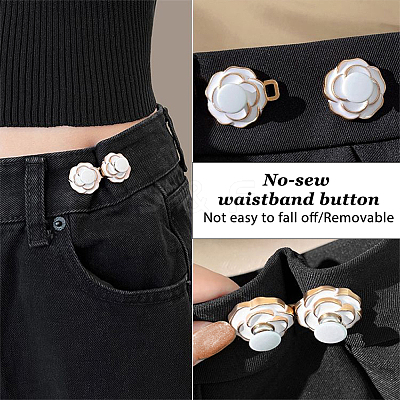 10 Sets 5 Colors Heart Alloy Adjustable Jean Button Pins DIY-FG0004-95-1