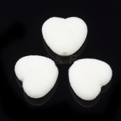 Flocky Acrylic Beads FIND-T046-34-08-1
