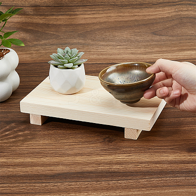 Wooden Jewelry Display Pedestals ODIS-WH0030-154A-1