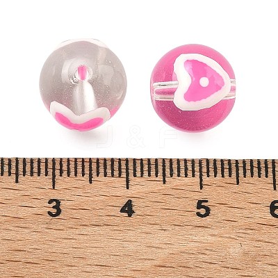 Transparent Glass Enamel Beads GLAA-P078-01A-010-1