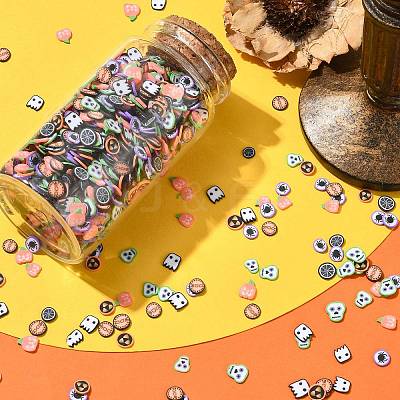 200G Halloween Theme Handmade Polymer Clay Cabochons CLAY-CJ0001-98-1