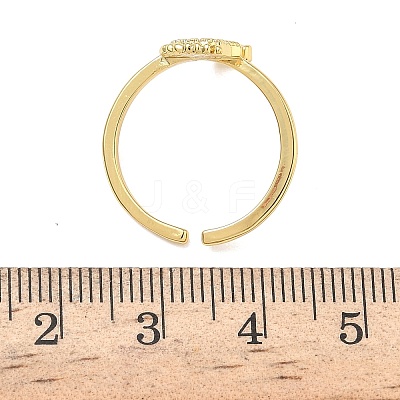 304 Stainless Steel Cubic Zirconia Cuff Open Rings for Women RJEW-Z122-02G-01-1