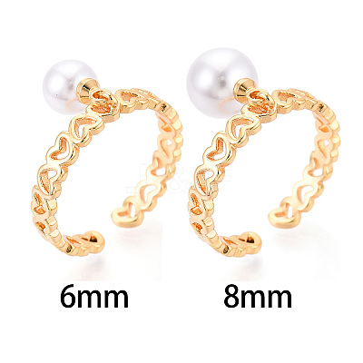 Heart Brass & Enamel Cup Peg Ring Settings KK-N274-17G-1