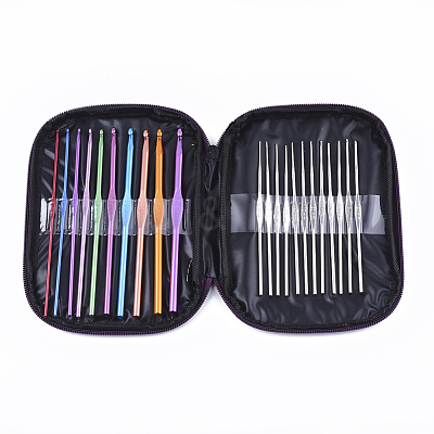 Aluminum Crochet Hooks Needles TOOL-S011-04-1
