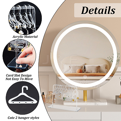 2 Sets Acrylic Earring Display Hanger Rack EDIS-PH0001-42A-1