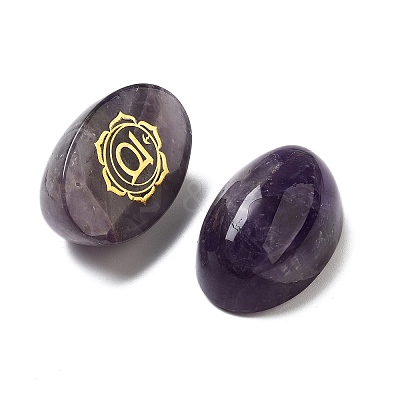 Natural Amethyst Oval Display Decorations G-F774-01E-1