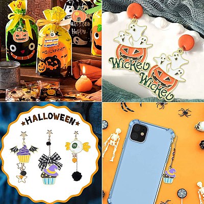35Pcs 7 Styles Halloween Alloy Enamel Pendant ENAM-CJ0003-98-1