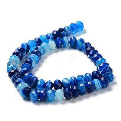 Natural Banded Agate/Striped Agate Beads Strands G-E605-A02-03B-1