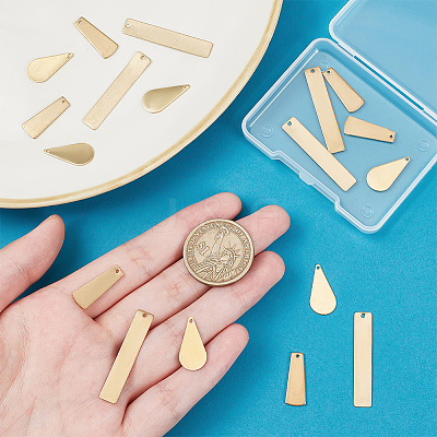 36Pcs 3 Style Brass Pendants KK-BC0011-74-1