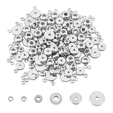 180Pcs 6 Style 202 Stainless Steel Spacer Beads STAS-UN0027-03-1