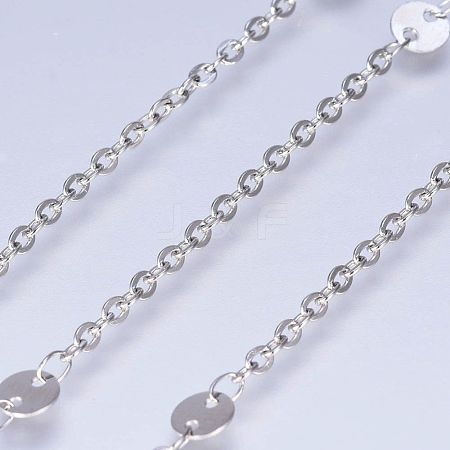 Tarnish Resistant 304 Stainless Steel Cable Chains CHS-E017-03P-1