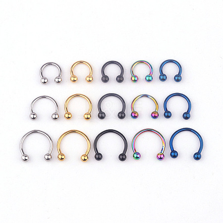 316L Surgical Stainless Steel Hoop Nose Rings for Women Men WGA64B5-05-1