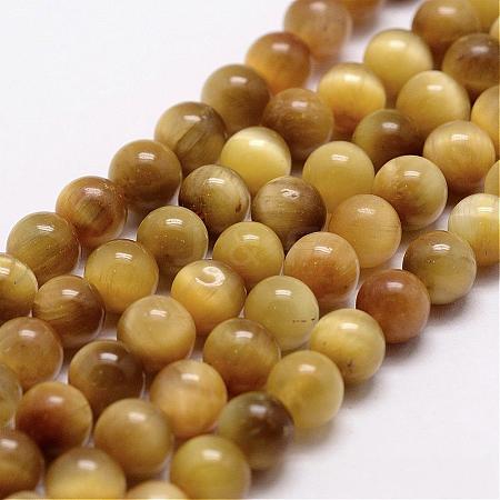 Natural Tiger Eye Bead Strands G-D840-54-8mm-03-1