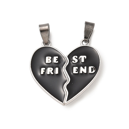 Alloy Enamel Split Pendants STAS-M114-04P-01-1
