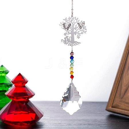 Crystal Glass Sun Catcher Pendant PW-WG8D0B8-06-1