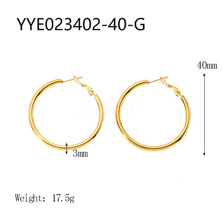 Stylish Stainless Steel Big Hoop Earrings NA7733-2-1