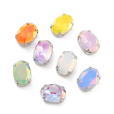 Oval Opal Sew On Rhinestones RGLA-G024-04B-P-1