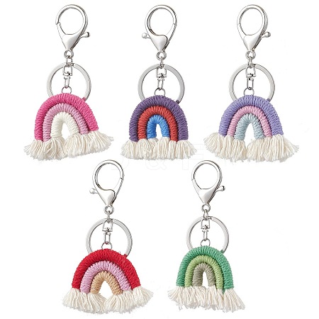 Polycotton Rainbow Keychain KEYC-JKC01068-1