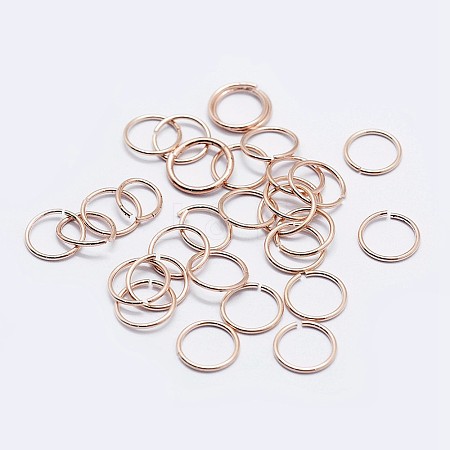 925 Sterling Silver Open Jump Rings STER-F036-02RG-0.8x5mm-1