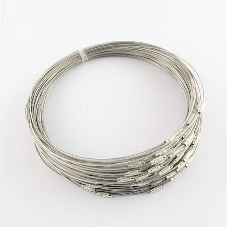 Steel Wire Bracelet Cord DIY Jewelry Making TWIR-R004-23-1