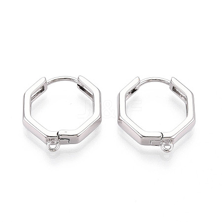 Brass Hoop Earring Findings KK-N267-33P-1