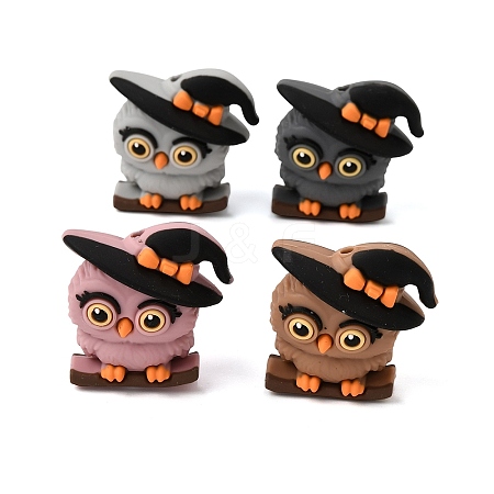 3D Halloween Silicone Focal Beads SL-CBAE51E-01-1