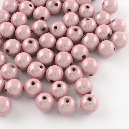 Spray Painted Acrylic Beads MACR-Q154-10mm-003-1