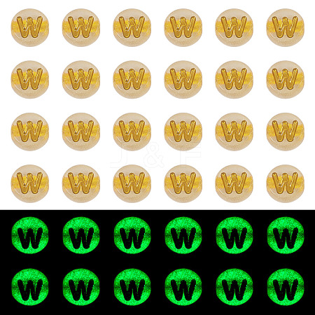 50G Luminous Transparent Acrylic Beads OACR-TAD0001-01W-1