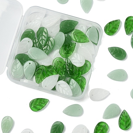80Pcs 4 Colors Luminous Handmade Lampwork Beads LAMP-YW0001-58-1