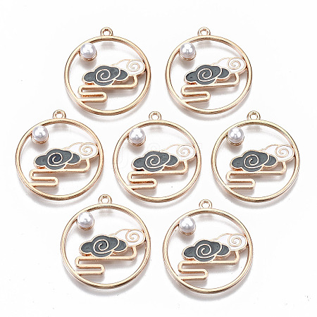 Chinese Style Alloy Pendants RESI-R431-04B-RS-1