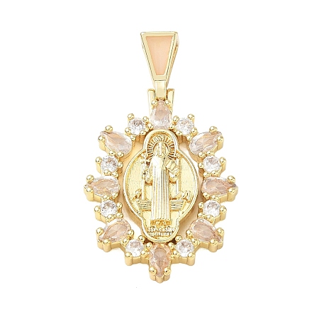 Religion Brass Pave Cubic Zirconia Pendants CU-CBA83A6-01C-G04-1