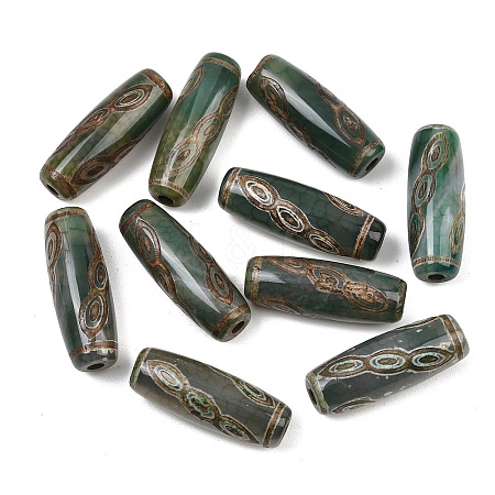 Tibetan Style dZi Beads TDZI-E004-65-04-1