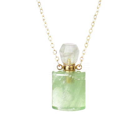 Natural Green Fluorite Perfume Bottle Pendant Necklace PW-WG2A891-11-1