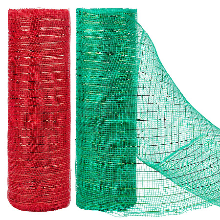2 Rolls 2 Colors Plastic Veil Netting DIY-BC0012-99-1