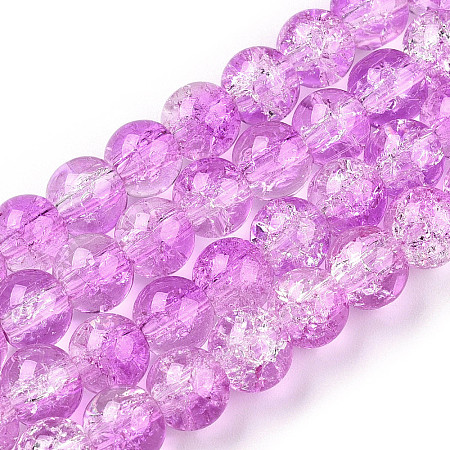 Baking Painted Crackle Glass Beads Strands X-CCG-S001-8mm-14-1