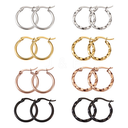 Stainless Steel Hoop Earrings STAS-TA0001-23B-1