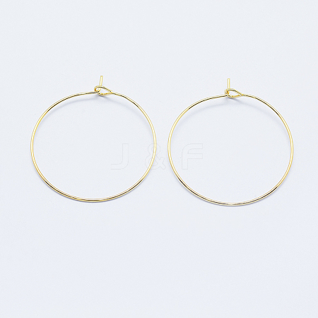 Long-Lasting Plated Brass Hoop Earrings Findings LS-KK-K204-179G-NF-1