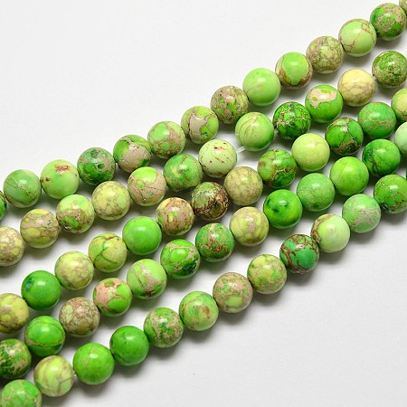 Natural Imperial Jasper Beads Strands G-I122-4mm-01-1