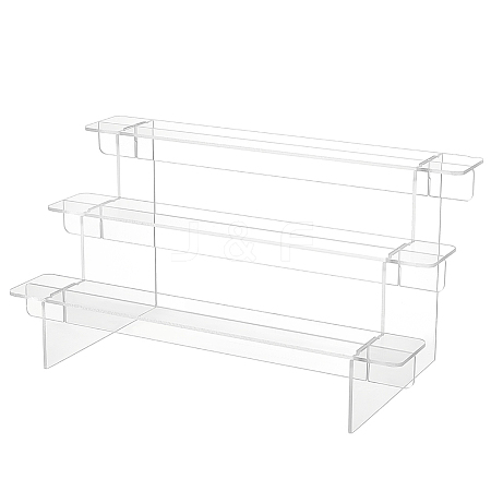 3-Tier Transparent Acrylic Minifigures Display Risers ODIS-WH0043-15A-1