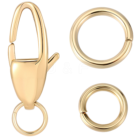 6Pcs 304 Stainless Steel Lobster Claw Clasps STAS-BBC0008-57G-1