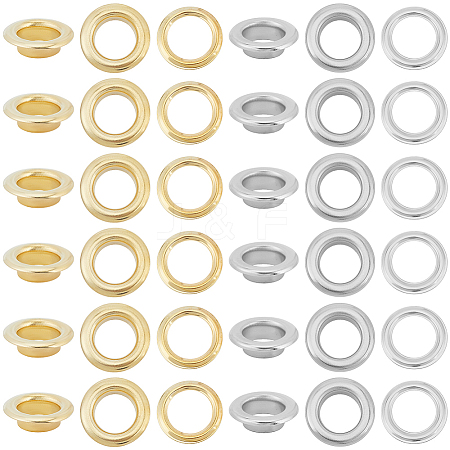 200Pcs 2 Colors Iron Grommet Eyelet Findings IFIN-GF0001-59D-1